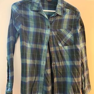 Eddie Bauer Green Plaid Shirt